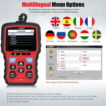 

100% Original Vident iEasy310 Enhanced OBDII Code Reader with Battery Test Function