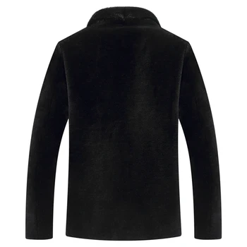 

Real Fur Coat Winter Jacket Men Sheep Shearling Mink Fur Collar Thick Wool Coat Jackets 2020 Erkek Mont 8835 KJ845