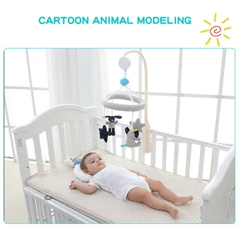 

Newborns Crib Mobiles Rattles Toys Music Bed Bell Carousel For Cots Projection Infant Babies Toy 0-12 months For Newborns