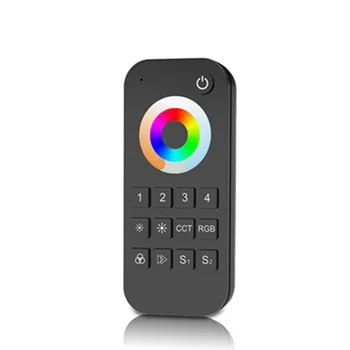 

4 Zones 2.4G Universal Remote Control RT10 Four-Zone RGB+CCT Touch Color Ring Remote Controller