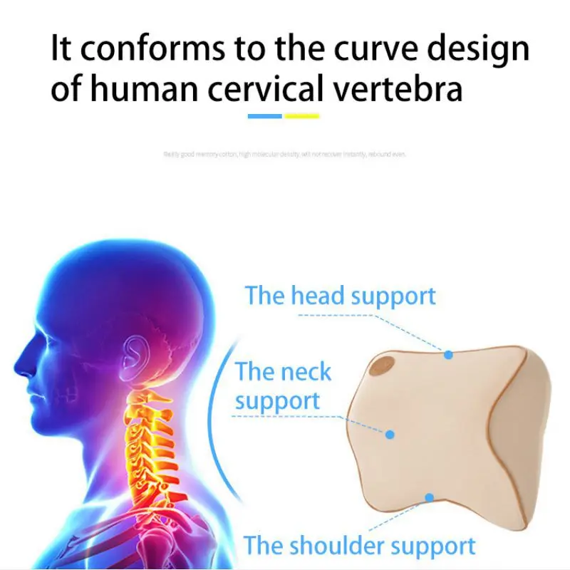 Горячая подголовник автомобиля шеи Поддержка Подушка под поясницу спинки Набор подушек пространство памяти автомобиля хлопок подушка