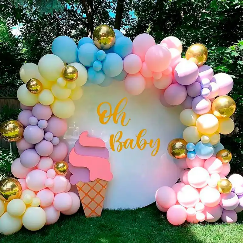 balloon arch for girl baby shower