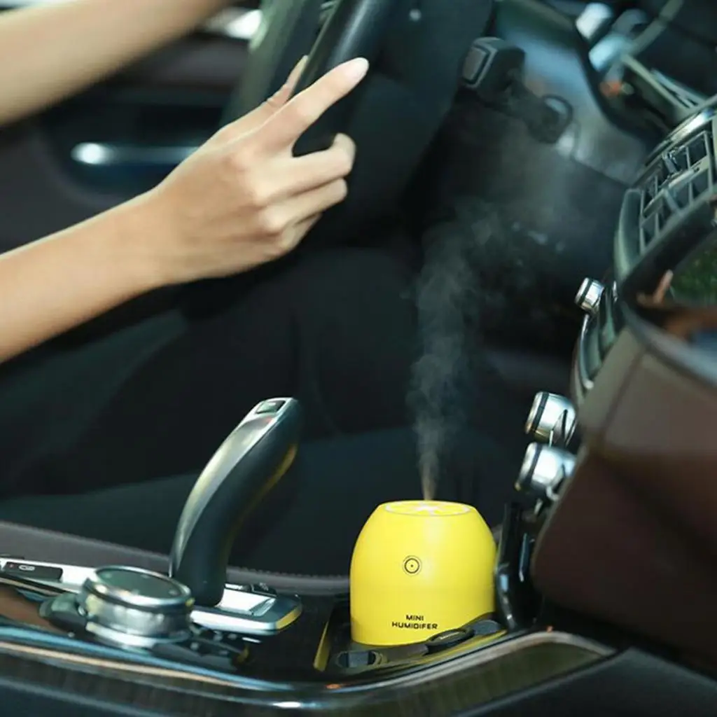 Ultrasonic Mini Lemon Humidifier Room Car LED Humidifier Air Diffuser Purifier Essential Oil Aromatherapy Cool Mist Maker 2020