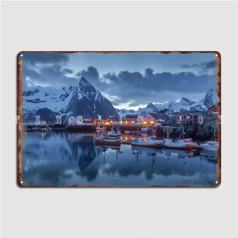 Norwegian Village Port Metal Sign Garage Decoration Party Design Club Party Tin Sign Poster