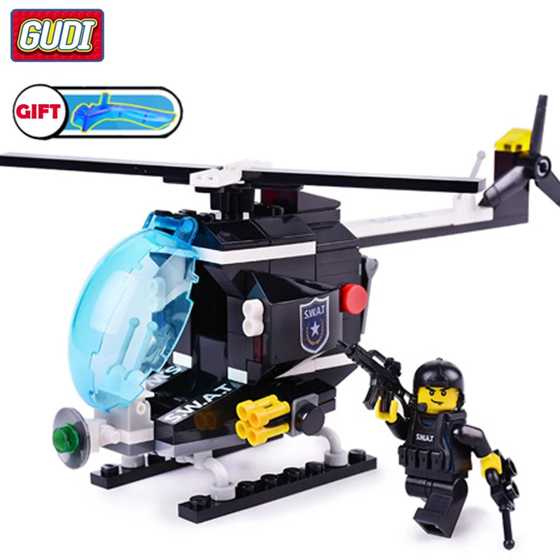 

City SWAT Command Center Aircraft Car Motorcycle Bricks Assemble Compatible Legoingly Building Blocks Toys For Children Gifts