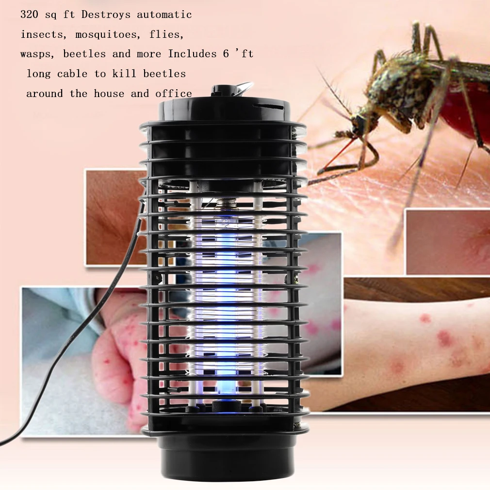 Портативный мини-Ночной светильник от насекомых, электрический, от комаров, мух, насекомых, убийца, практичная ловушка, лампа, черная, домашняя, безопасная, от комаров