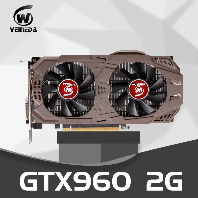 Видеокарта VEINEDA Оригинал GTX 960 2 Гб 128 бит GDDR5 видеокарты для nVIDIA VGA карты Geforce GTX960 750 Ti