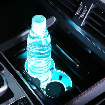 

2 Pieces Car Led Cup Light Mat Car Badge Lamp Pad for Fords Focus 2 3 1 MK2 MK3 MK1 Fusion Car Accessories Interior Ornaments