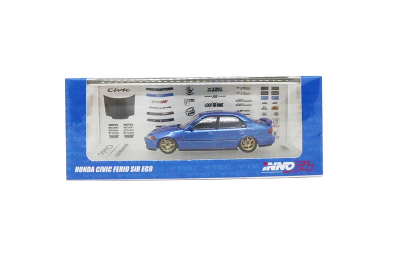 INNO64 1: 64 Honda Civic FERIO EG9 Синий литой модельный автомобиль