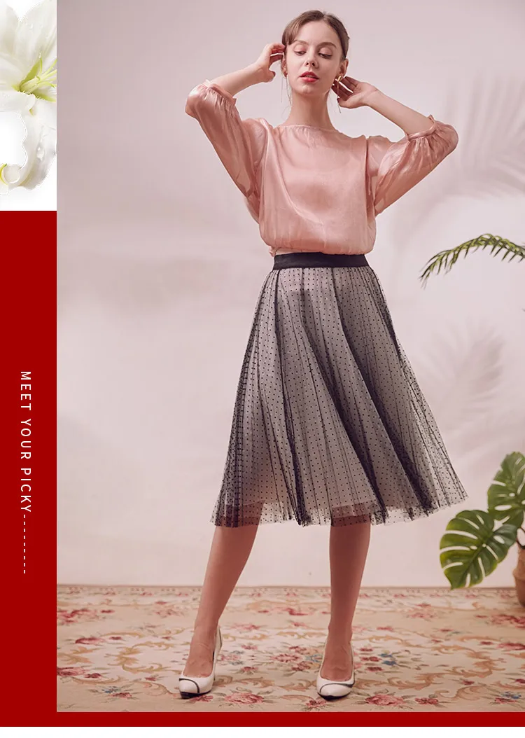 Heydress элегантные кружевные юбки офисный женский узкий длиной до колена A-Lin юбка женские юбки в горошек с высокой талией