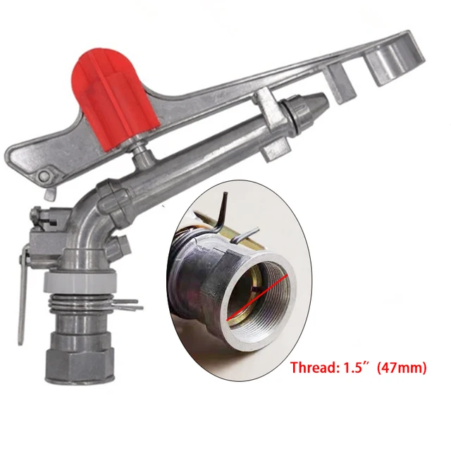 Heman 1,5 "Dn40 Cinkötvözet -Fúvóka Öntöző Sprinkler Pisztoly Vízrendszer 360 Fokos Állítható Eső Spray -Pisztoly Mező Sprinklerek - Image 2