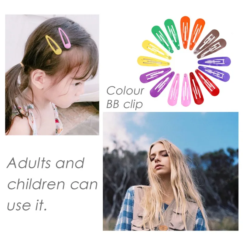 For Styling Teen Girl BB Hairpin Candy Colors Hair Clips Girls Hot Kid Girls Hair Clips Accessories Women Alloy Snap Hair Clips
