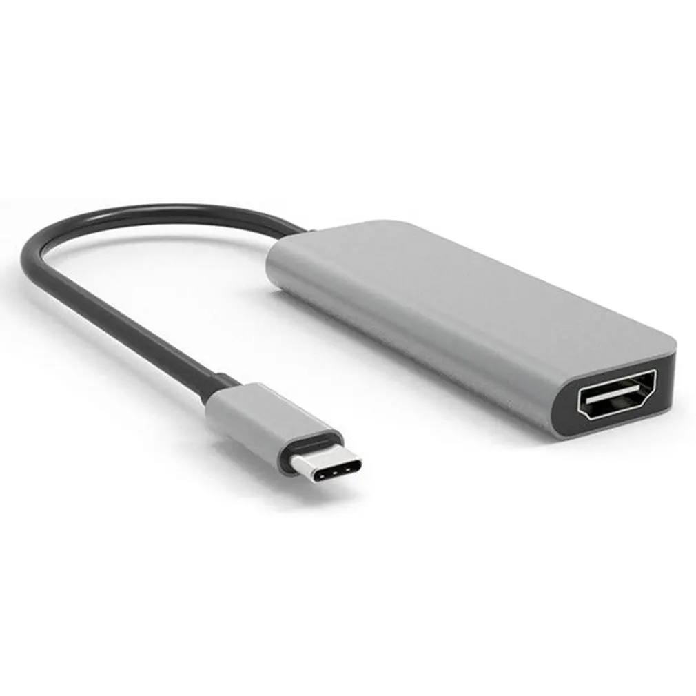 4 в 1 многофункциональный концентратор типа C к HDMI 4K 2USB 3,0 и PD зарядный порт USB C мультипортовый адаптер конвертер