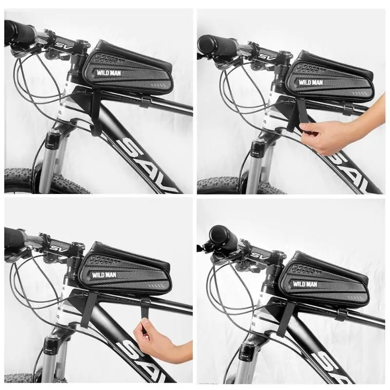 Дикий человек сенсорный экран велосипедная верхняя труба седельная сумка изысканный водонепроницаемый MTB Велосипедный Чехол для телефона необходимые уличные велосипедные гаджеты