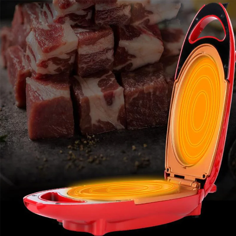 110 V/220 V Барбекю Стейк гамбургер гриль мясо барбекю гриль завтрак фритюрница Пан сэндвич Панини чайник хлеб поверхность плиты