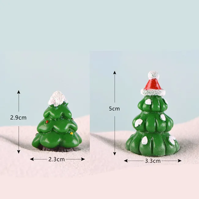 2 шт./лот миниатюрные статуэтки для рождественской елки, рождественские украшения, статуэтки, сказочные украшения для дома - Цвет: 007