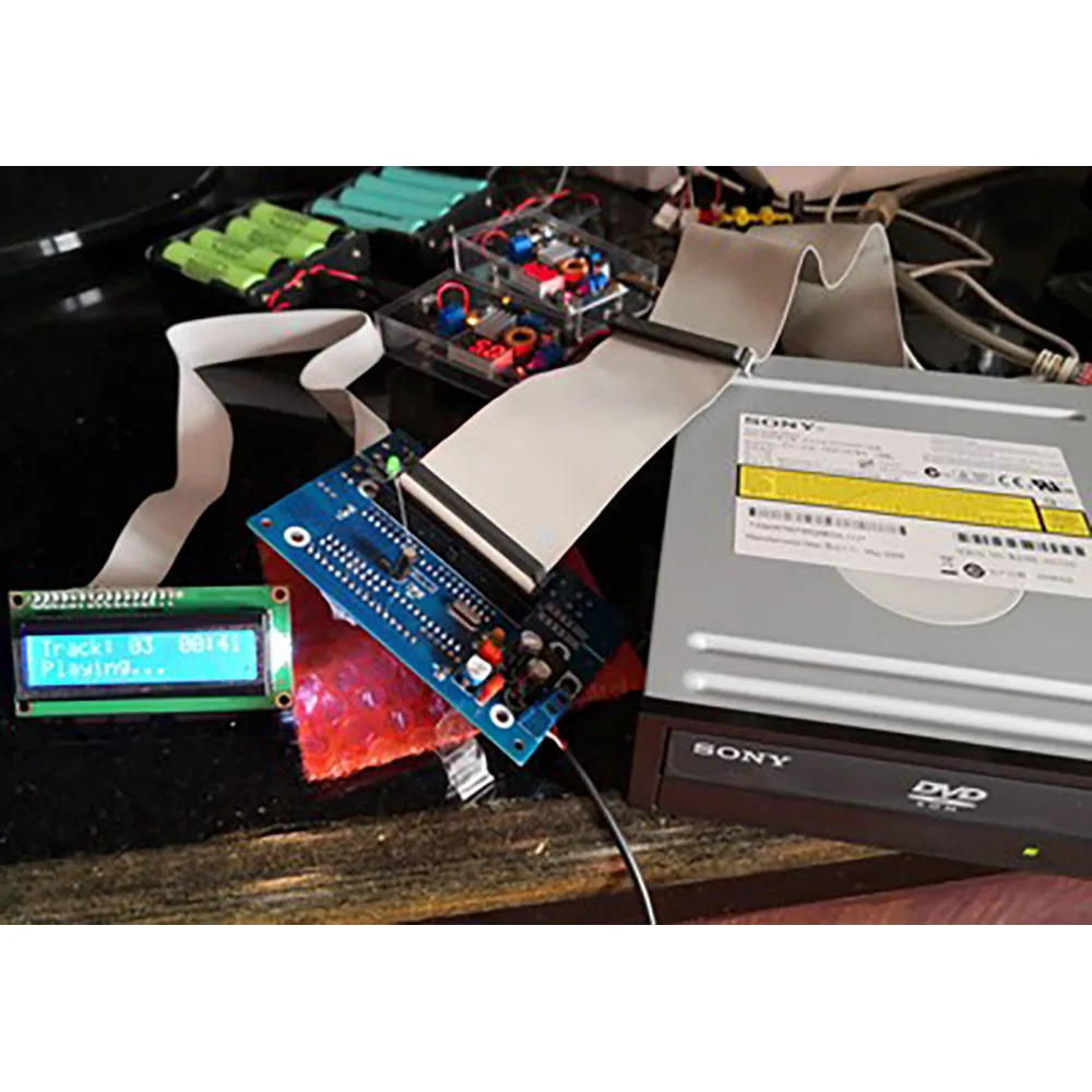 Контроллер CD-ROM, контроллер оптического привода IDE DVD-ROM, аудиоплеер ROM для проигрывателя с пультом дистанционного управления, цифровой дисплей, Набор для творчества (art.: 3920b889bb393) - 3920b889bb393