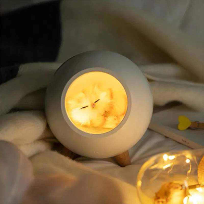 Светодиодный ночник настольная лампа украшение стола светильник батарея мечта милый кот праздник креативная перезаряжаемая лампа для детской спальни ночной Светильник