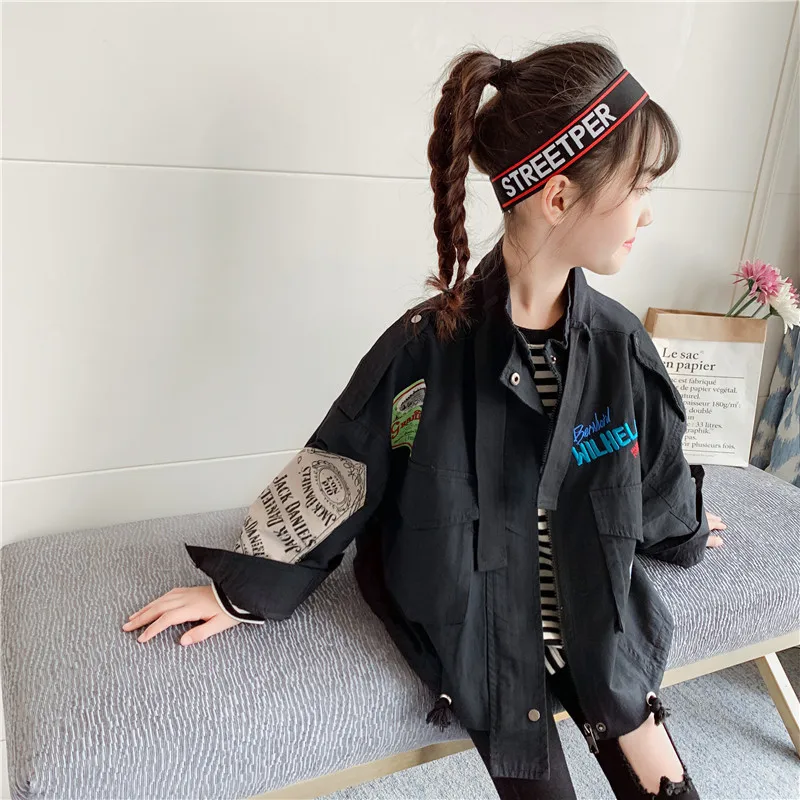 

Girl'S Coat Spring And Autumn 2019 New Style Korean-style Fashion Childrenswear Autumn Clothing Children Big Boy Casual Trendy J