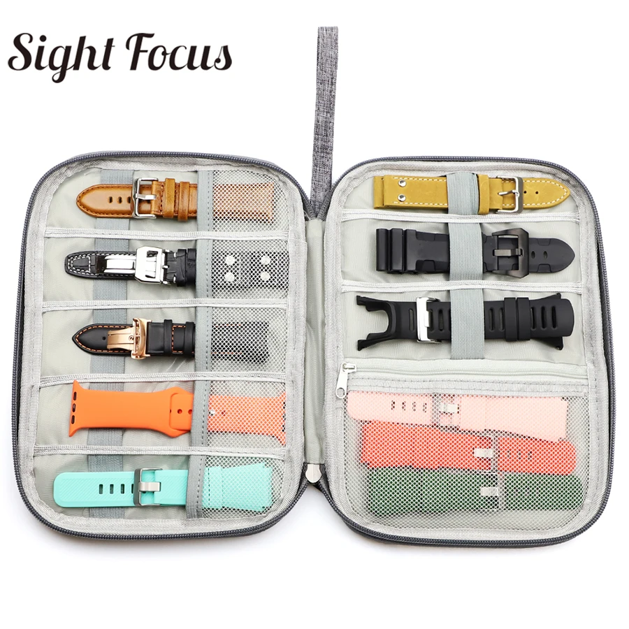 Portable Watchband Storage Case Watch Travel Pouch Organizer For Apple Samsung Huawei Suunto Watch band Box Strap Bag