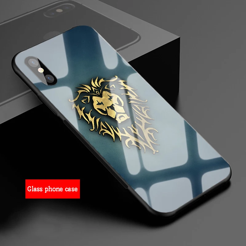 Wouws логотип World Of Warcrafts закаленное стекло для телефона чехол для iPhone 6 6plus 7 7 plus 8 8plus 5 5S SE X XS XR XS Max - Цвет: B19072305-11.jpg