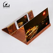 ZEAST стереоскопический усилительный 12 дюймов настольный деревянный Кронштейн мобильный телефон видео экран Лупа Усилитель держатель крепление