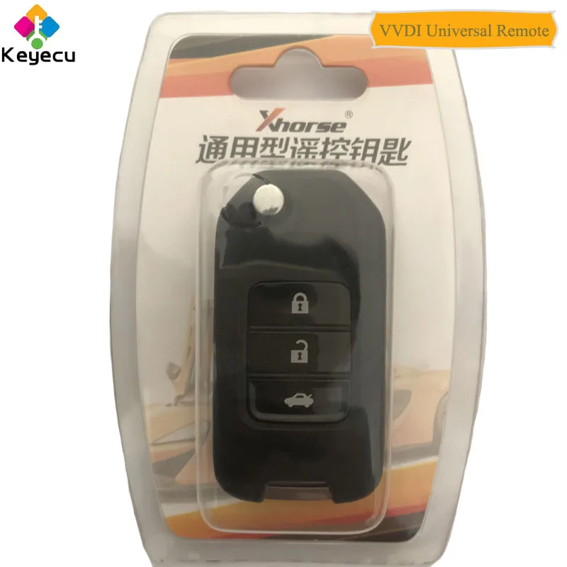 KEYECU XHORSE беспроводной для Honda style(английская версия) универсальный дистанционный ключ с 3 кнопками FOB для VVDI ключа инструмента, XN004 серии