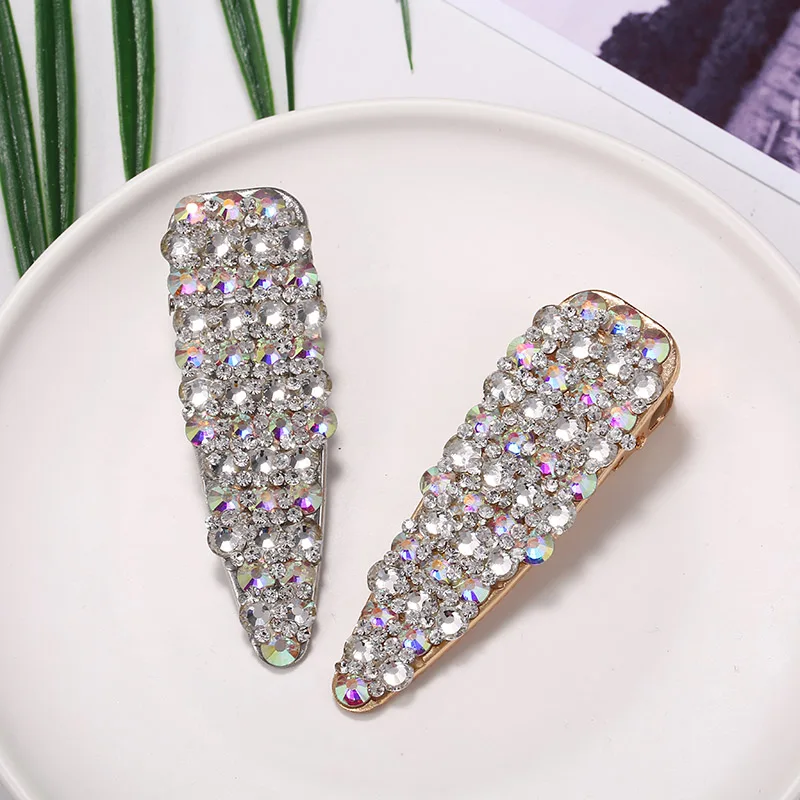 2019 New Fashion Shiny Rhinestone Crystal Pearl Hair Clip Hairpins Barrettes For Girl Women Headwear Accessories | Украшения и