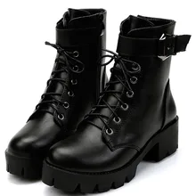 Ботинки в британском стиле на молнии с массивным каблуком короткие ботинки для отдыха на шнуровке на молнии на не сужающемся книзу квадратном каблуке уличная теплая обувь