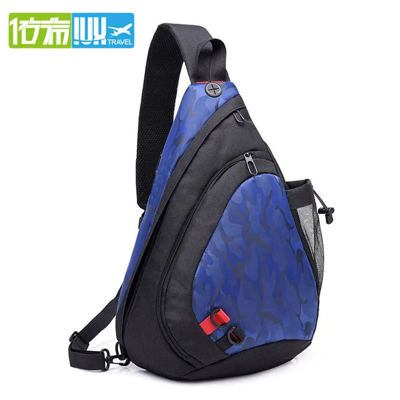 Синий IUX Sling Bag Наплечная упаковка сумки через плечо мужская сумка через плечо с usb-портом для зарядки маленькая сумка мужской кошелек - Цвет: Синий