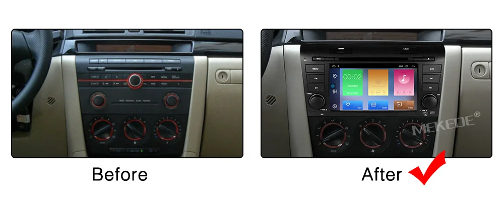 7-дюймовый 2din Android 9,0 Автомобильный мультимедийный dvd-плеер для старая Mazda 3 2004-2009 автомобильное радио плеер Поддержка WI-FI BT GPS навигации