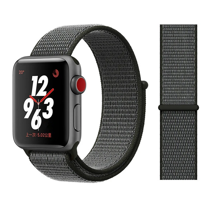 Спортивная петля для Apple watch Band 4 5 correa iwatch 3 2 1 42 мм 38 мм 44 мм 40 мм Apple watch ремешок браслет pulseira аксессуары - Цвет ремешка: Dark olive