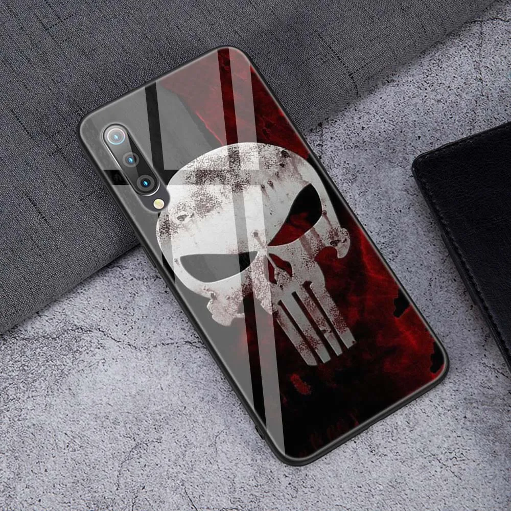 Lavaza Co mi c schwarz Каратель аниме закаленное стекло мягкий чехол для Xiaomi Redmi Note 5 6 7 Pro mi 8 Lite 9 A1 A2 F1 TPU чехол