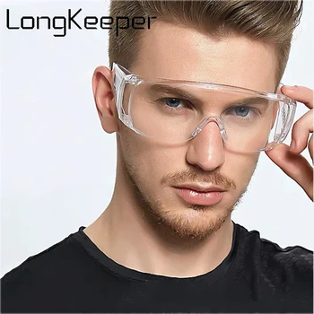 

New Protective Safety Glasses Men Women Classic Transparent Dust-Proof Eyeglasses Windproof Impact-Resistant PC Working Goggles