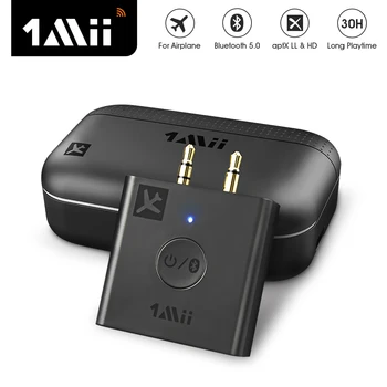 

1Mii B05 Bluetooth 5.0 Transmitter With 30H charge case aptX LL Long Range Bluetooth Aux Audio Adapter for airplane Game Console