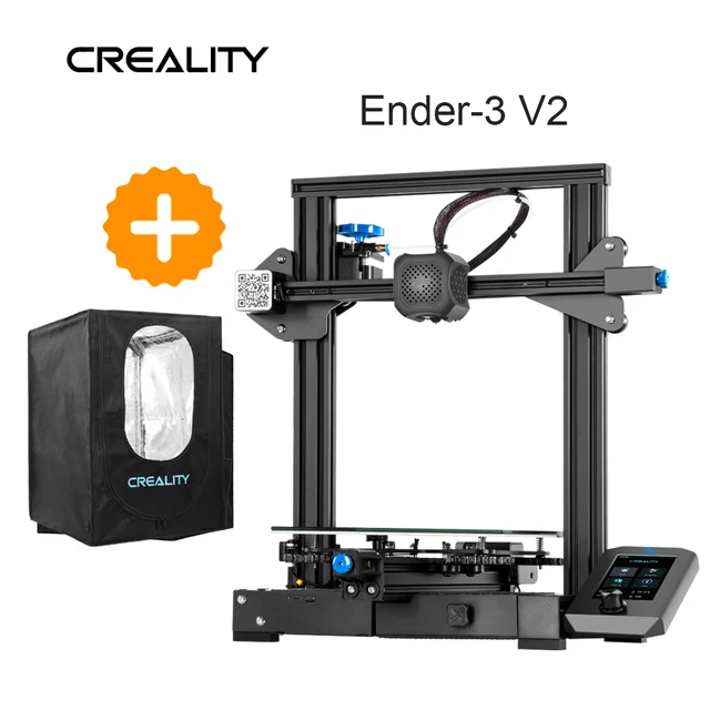 best resin 3d printer Ender-3 V2 3D Printer Creality With Silent Mainboard TMC2208 Stepper Drivers New UI&4.3 Inch Color Lcd Carborundum Glass Bed Kit cheap 3d printer 3D Printers