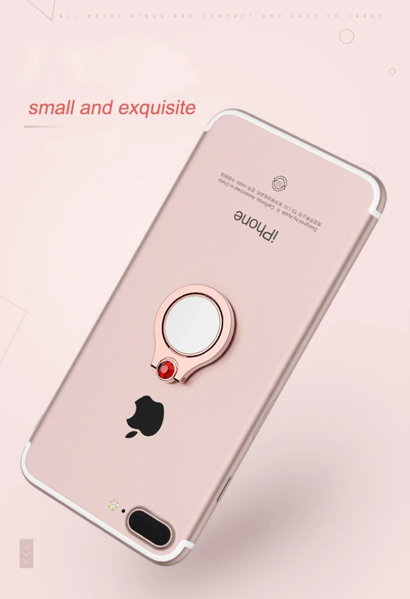 SHELLNAIL роскошный рубиновый держатель телефонного звонка для iPhone samsung Xiaomi huawei 360 градусов палец кольцо металлический держатель для навигатора Подставка под планшет