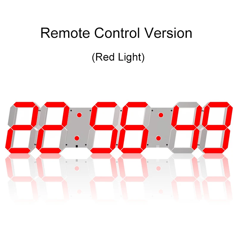

Multi Function Large Size Acrylic Mirror Wall Clock Creative Digital Clock 3D LED Timer
