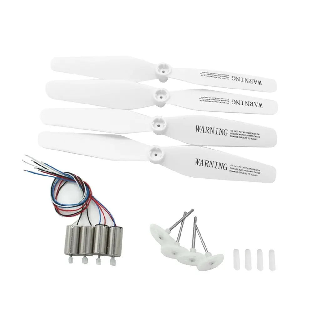 

2 Pairs RC Drone Engine Motors with Gear Propellers Blades Protective Rings Spare Parts for SYMA X5UC/X5UW Quadcopter