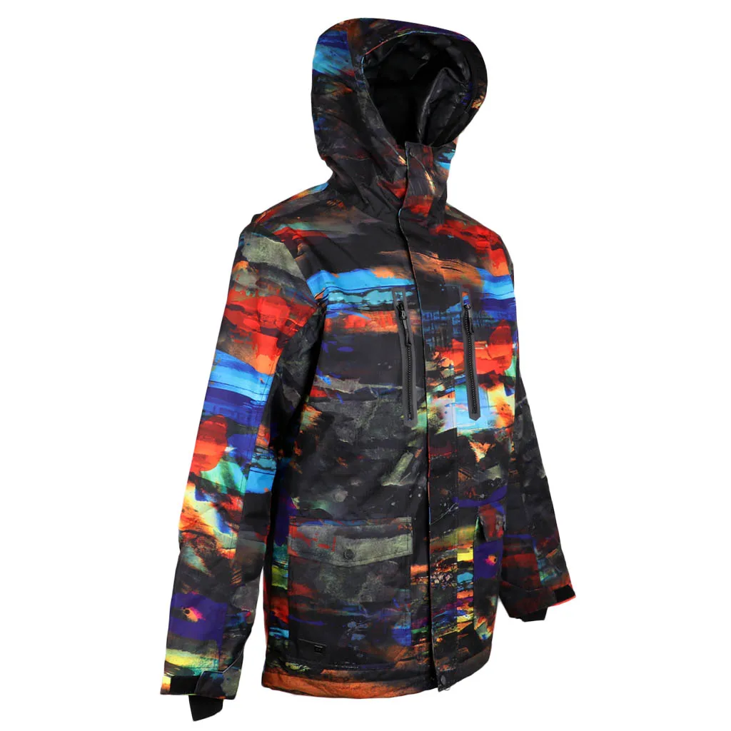 Men's Mountain Waterproof Ski Jacket Windproof Rain Coat Thermal Skisuit Snowsuit Camouflage - Цвет: A   M