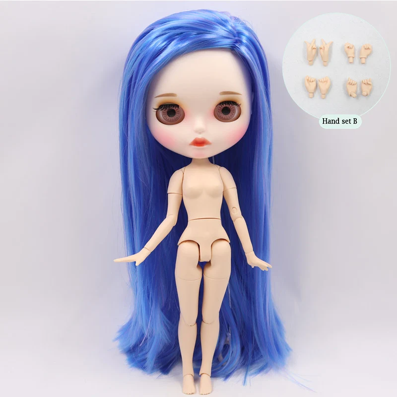 ICY Nude Blyth пользовательские куклы № BL7216/6208 светильник розовый микс Voilet белый цвет кожи 1/6 bjd, pullip, licca, jerryberry - Цвет: A doll with hand B