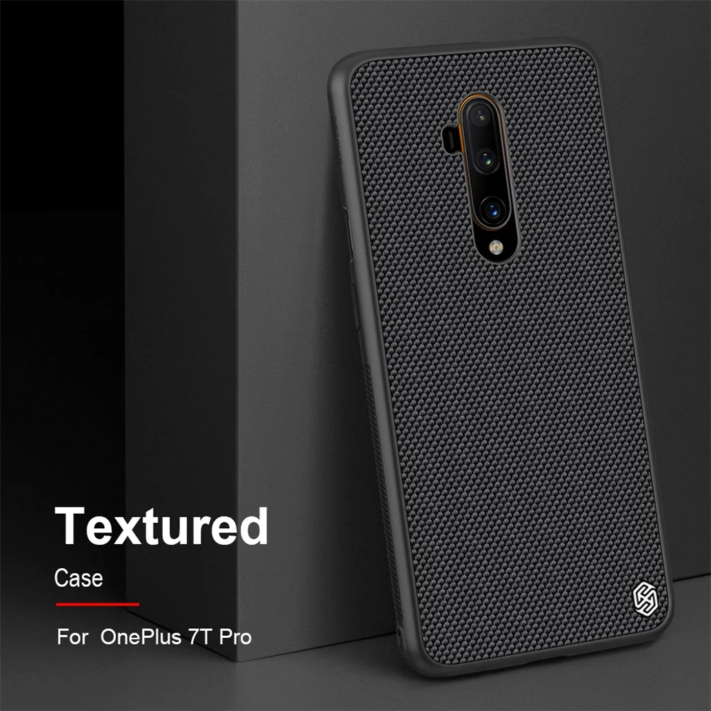 Чехол для OnePlus 7T Pro чехол NILLKIN текстурированная покрыт нейлоновым волокном Чехол нескользящая тонкая и светильник для защиты задней панели для OnePlus 7T Pro