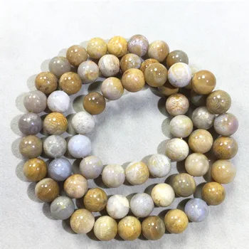 

Natural coral jade three-circle bracelet bead size : 9mm