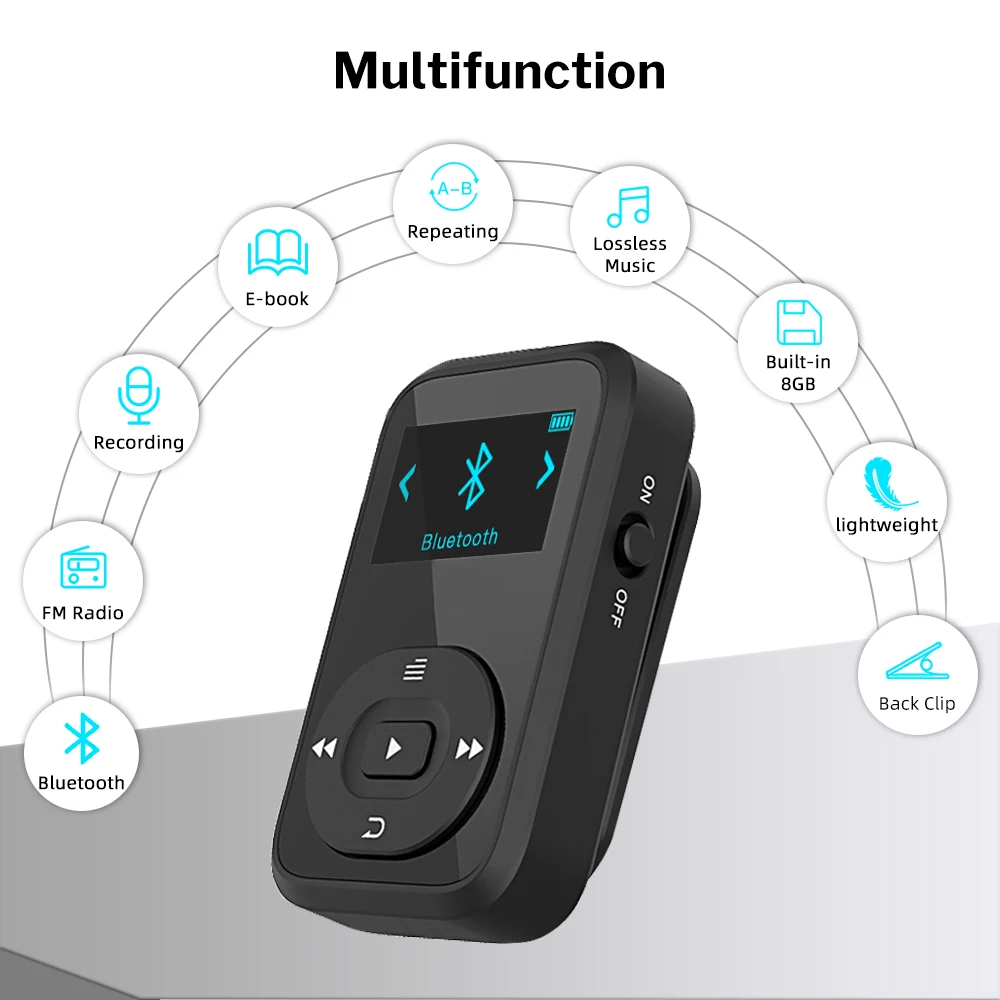 Deelife Running MP3 Play With Bluetooth Sport Clip