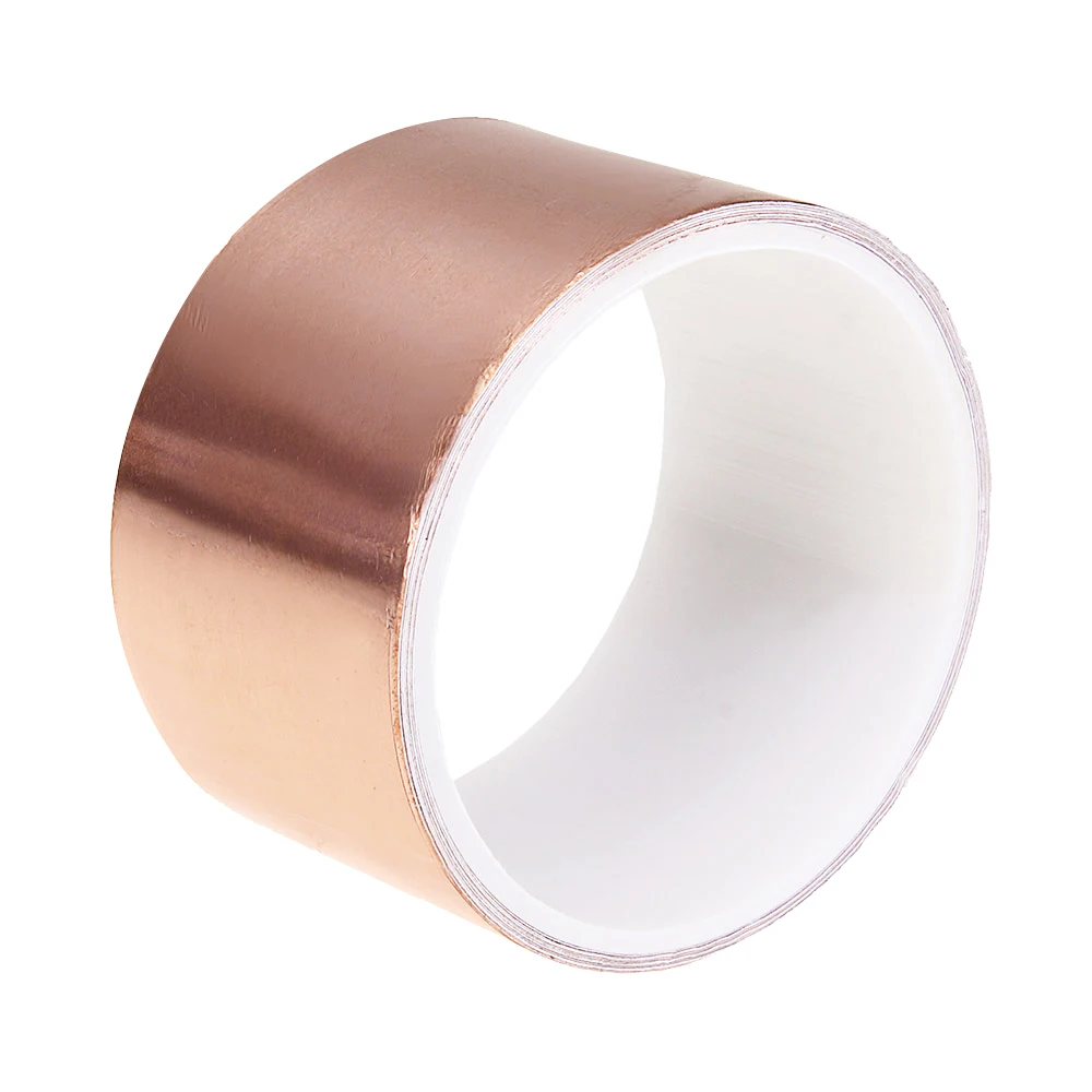 Guitar Copper Foil Tape EMI Shielding Conductive Adhesive Foil Tape for Stained Glass Paper Circuit Electrical Repair 50mmx3m