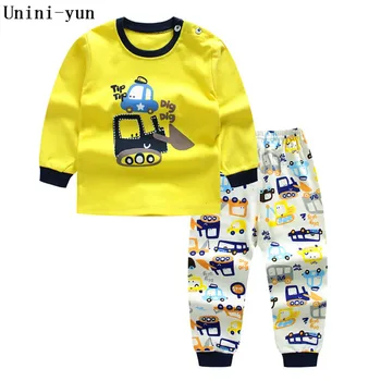 Unini-yun Spring Autumn Baby Boys Girls Cotton Full-sleeved Jacket+pants Boys Tracksuit Kids Clothing Set Baby Set 12M18M24M3T4T 1