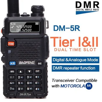 

2020 Baofeng DM-5R PLUS DMR Tier I and II Radio Walkie Talkie Digital & Analogue Mode DMR Repeater Function Compatible With Moto
