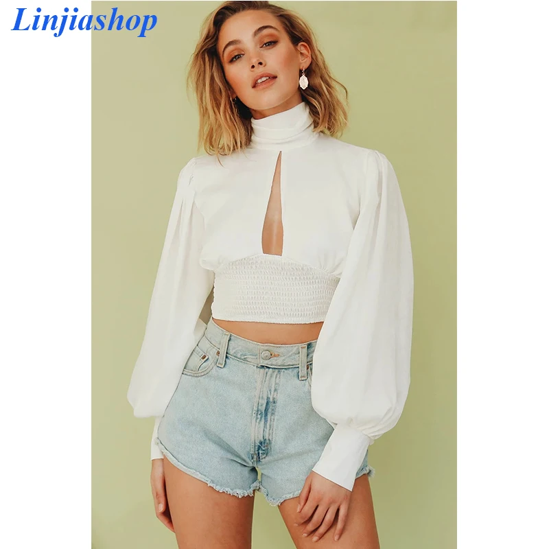 Элегантные женские блузки и рубашки с вырезами blusa feminina топы открытой спиной