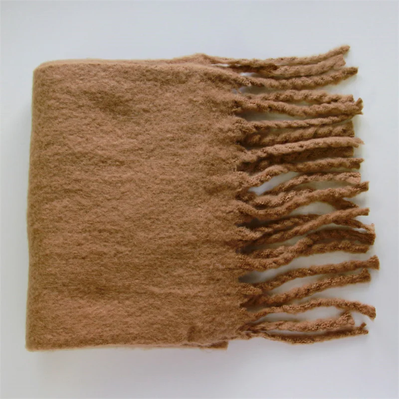 Luksusowe Cashmere kobiet szalik zimowy gruby ciepły stałe Cape okłady kobieta bandana pashmina długi tassel kobiet foulard gruby koc 5 Luksusowe Cashmere kobiet szalik zimowy gruby ciepły stałe Cape okłady kobieta bandana pashmina długi tassel kobiet foulard gruby koc 5