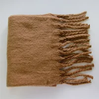 Luksusowe Cashmere kobiet szalik zimowy gruby ciepły stałe Cape okłady kobieta bandana pashmina długi tassel kobiet foulard gruby koc 5